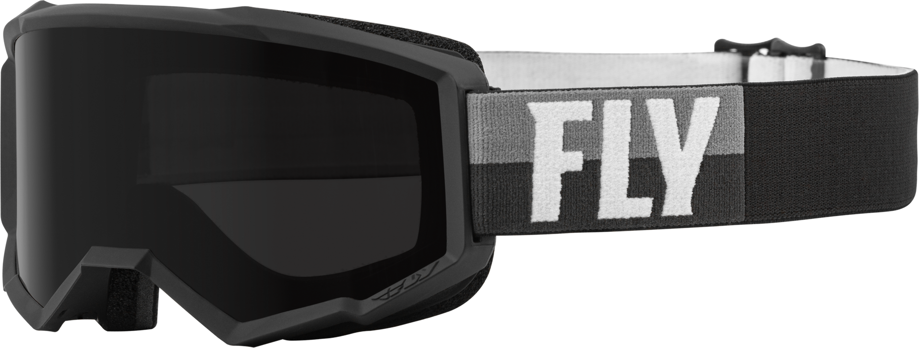 Fly Racing 37-51672 Zone W/C Goggle Black/White W/Dark Smoke Hydrophoc Lens