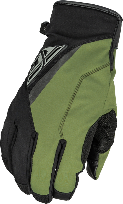 Fly Racing 2023 Snow Title Long Glove (Black/Olive, Medium)