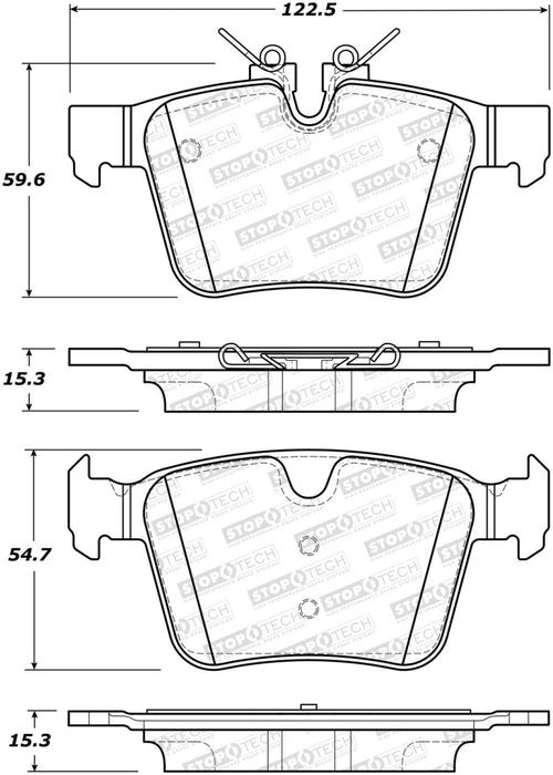 StopTech Street Brake Pads Front 308.1821