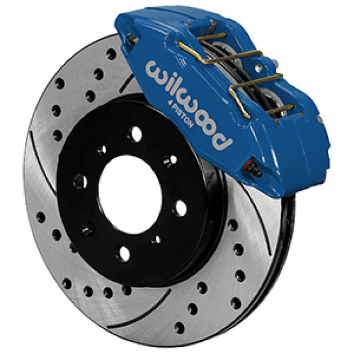 Wilwood DPHA Front Caliper & Rotor Kit Drilled Honda / Acura w/ 262mm OE Rotor Competition Blue 140-12996-DCB