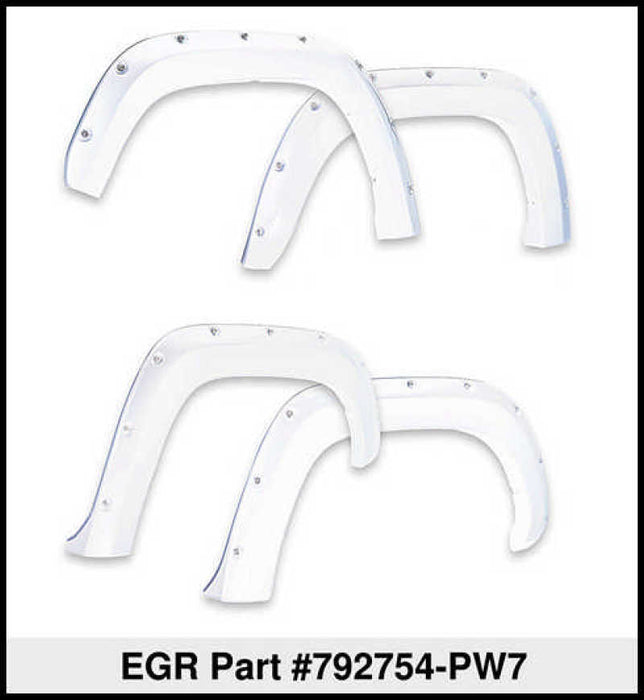 EGR 09+ Compatible with Dodge Ram LD Sport Bolt-On Look Fender Flares Set Bright White 792754-PW7