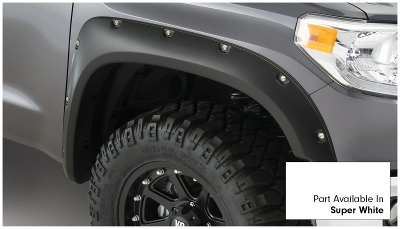 Bushwacker 16-18 Toyota Tundra Fleetside Pocket Style Flares 4pc 66.7/78.7/97.6in Bed Super White 30918-13