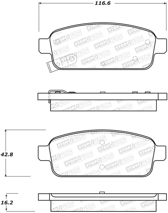 StopTech Street Brake Pads Front 308.1468