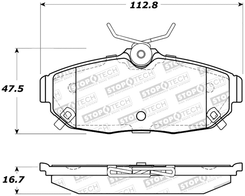 StopTech Street Brake Pads Rear 308.1562