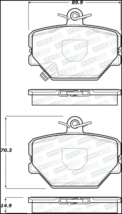 StopTech Street Brake Pads 308.1252