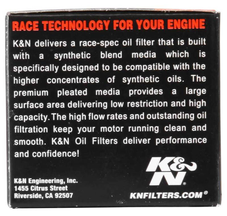 K&N Motorcycle Oil Filter: High Performance, Premium, Designed to be used with Synthetic or Conventional Oils: Fits Select Sizuki, Hyosung Vehicles, KN-131