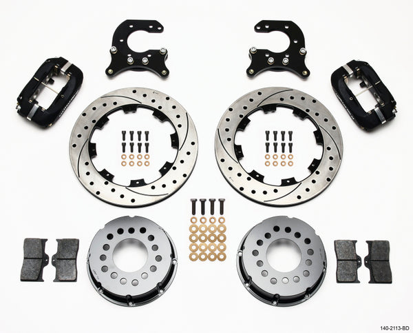 Wilwood Forged Dynalite P/S Rear Kit Drilled Rotor Small Ford 2.66in Offset 140-2113-BD
