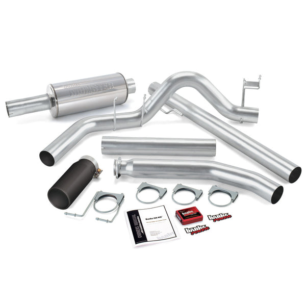 Banks Power 01 Compatible with Dodge 5.9L Std Cab Git-Kit SS Single Exhaust w/ Black Tip 49359-B