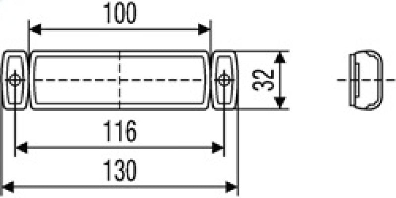 Hella 8645 Series 12V Amber Side Marker Lamp 8645011