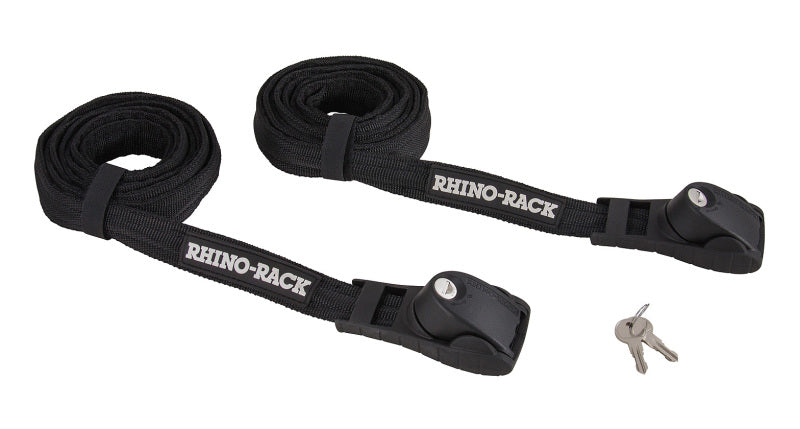 Rhino-Rack Rapid Tie Down Straps 2.5m/8ft Pair Black RTD25L