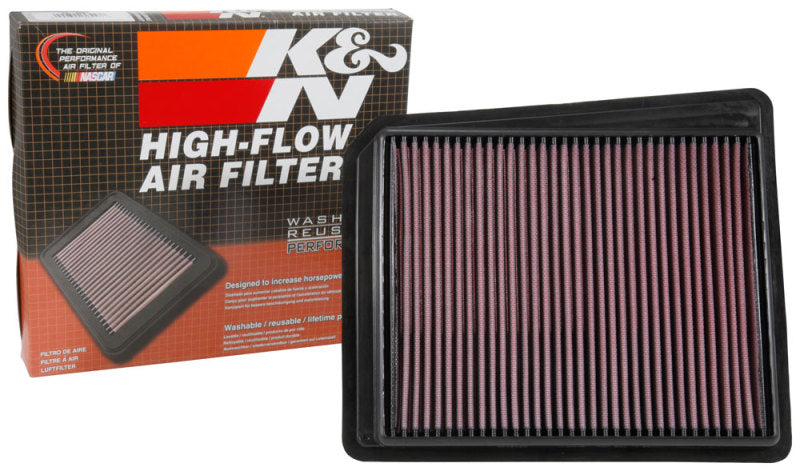 K&N 2017 Compatible with Nissan Titan V8-5.6L F/I Drop In Replacement Air Filter 33-5062