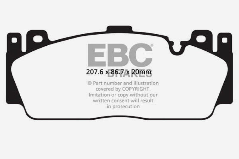 EBC 12+ BMW M5 4.4 Twin Turbo (F10) Redstuff Front Brake Pads DP32148C