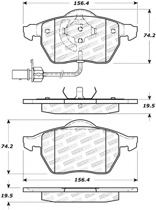 StopTech Street Select Brake Pads Rear 305.084