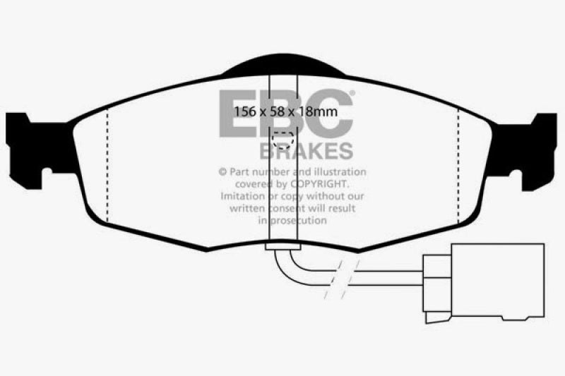 EBC 16-17 Smart Fortwo Ultimax Front Brake Pads UD1955