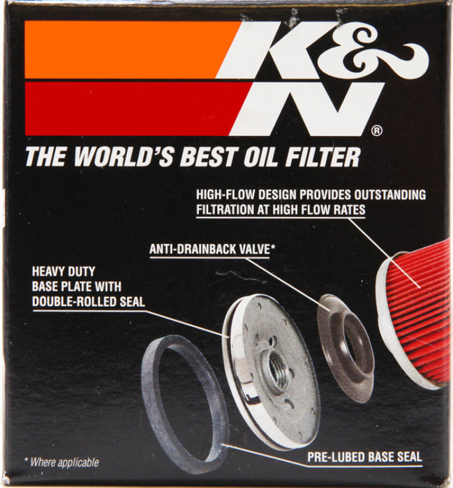 K&N Motorcycle Oil Filter: High Performance, Premium, Designed to be used with Synthetic or Conventional Oils: Fits Select Suzuki Motorcycles, KN-138