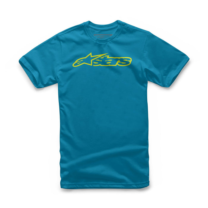 Alpinestars Youth Blaze Tee Turqoise/Hi-Vis Md 3038-72000-7655-M