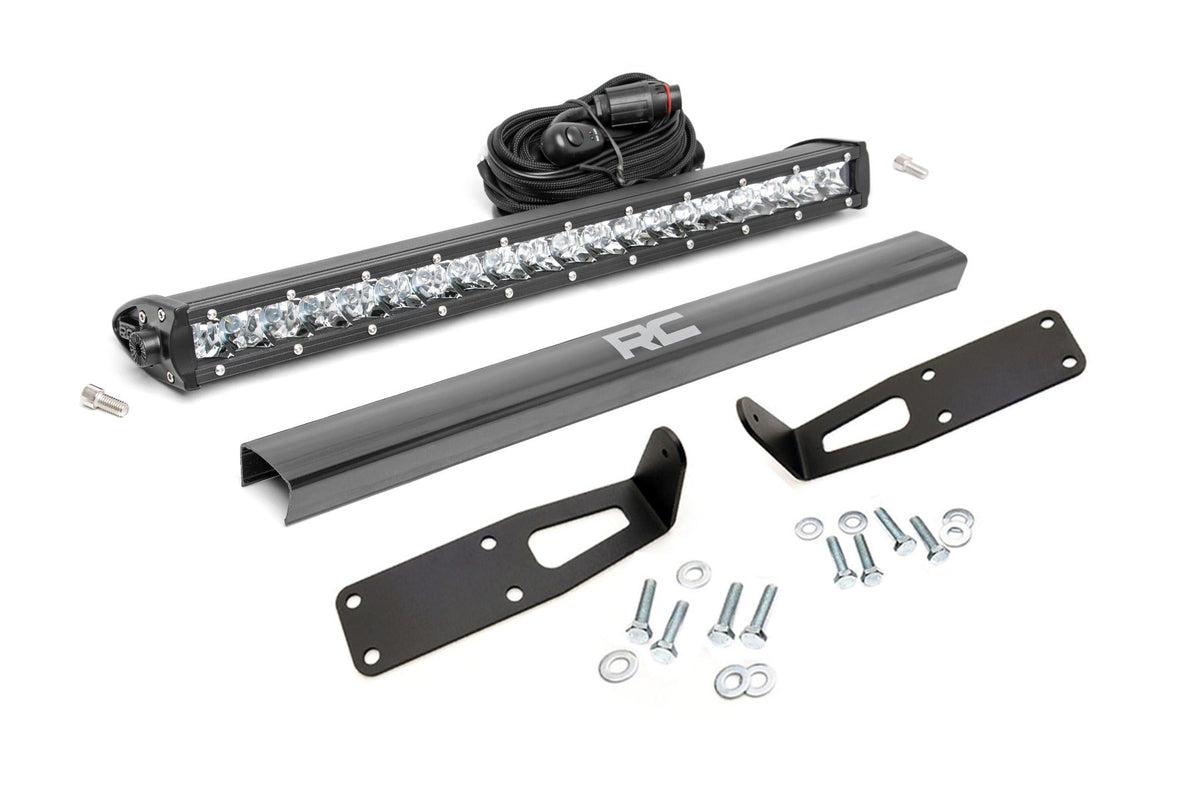 Rough Country Led Light Kit Bumper Mount 20" Black Single Row Fits RAM 2500/3500 (10-18) 70609