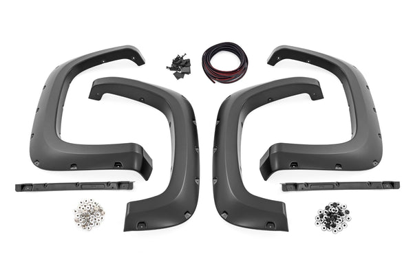 Rough Country Pocket Fender Flares Gba Black Fits Chevy Silverado 2500HD/3500HD (20-22) F-C12011A-GBA