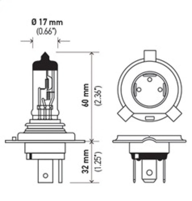 Hella Bulb 9003/HB2 12V 60/55W P43t LONG LIFE 9003LL