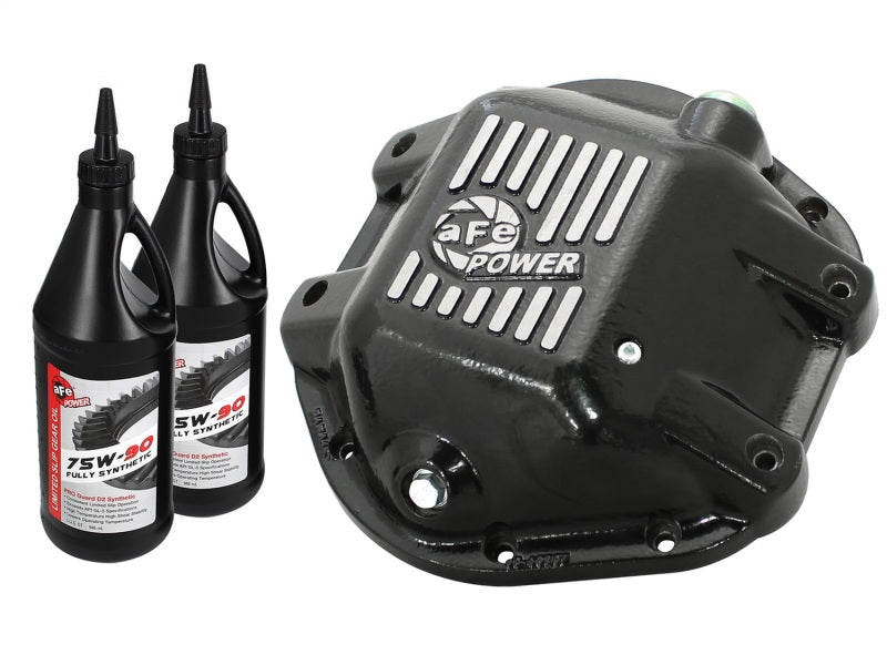 aFe Power Differential Cover Machined Pro Series 97-15 compatible with Jeep Dana 44 w/ 75W-90 Gear Oil 2 QT 46-70162-WL