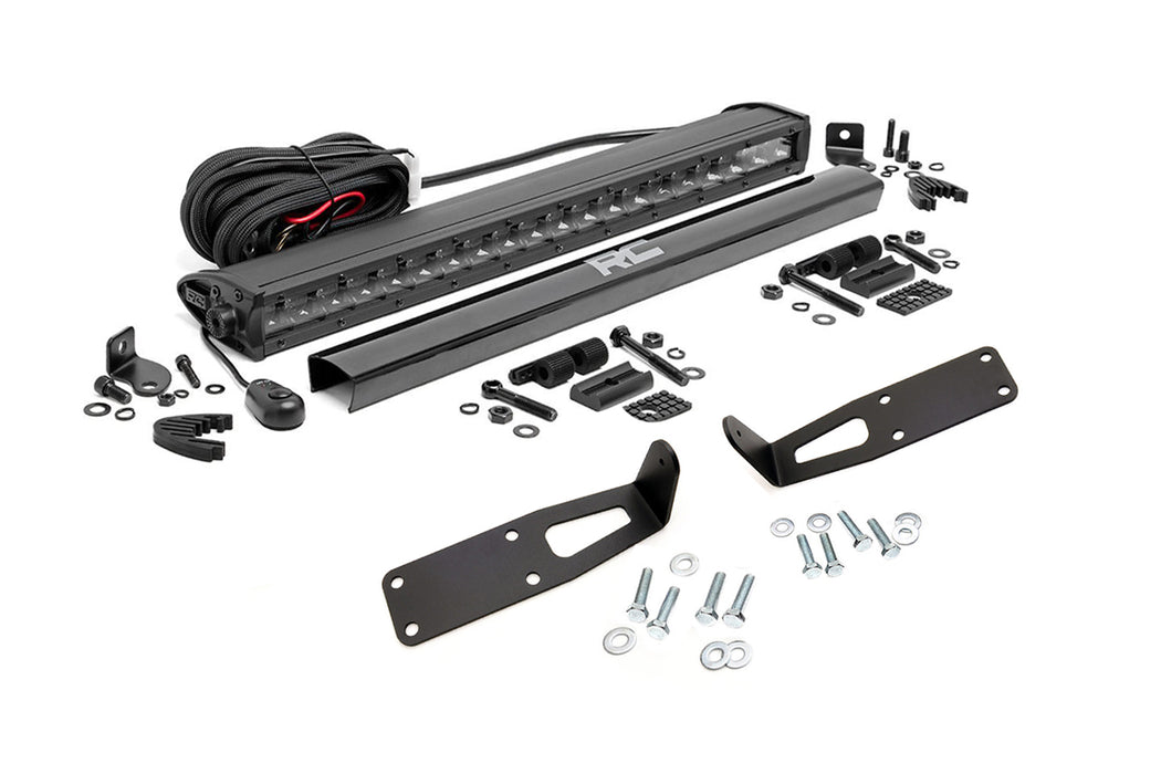 Rough Country Led Light Kit Bumper Mount 20" Black Single Row Ram 2500/3500 (10-18) 70568BL