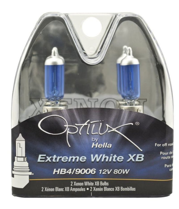 Hella Optilux XB White Halogen Bulbs HB4 12V 80W (2 pack) H71070367