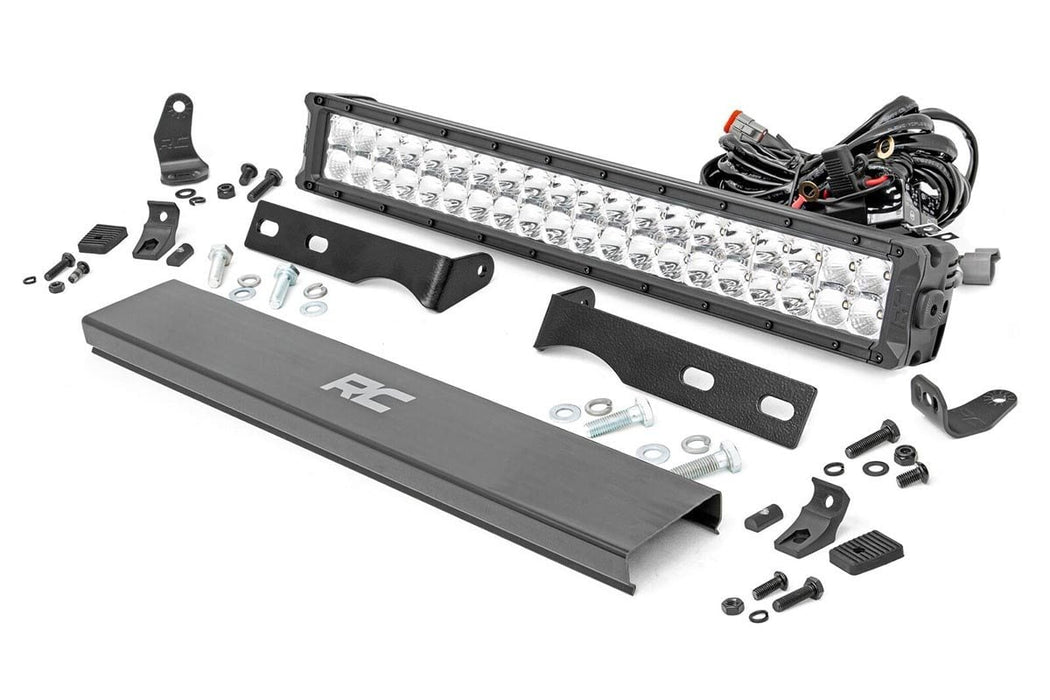 Rough Country compatible with Jeep 20In Led Bumper Kit Chrome Series W/ Cool White Drl (11-20 Wk2 Grand Cherokee) 70775