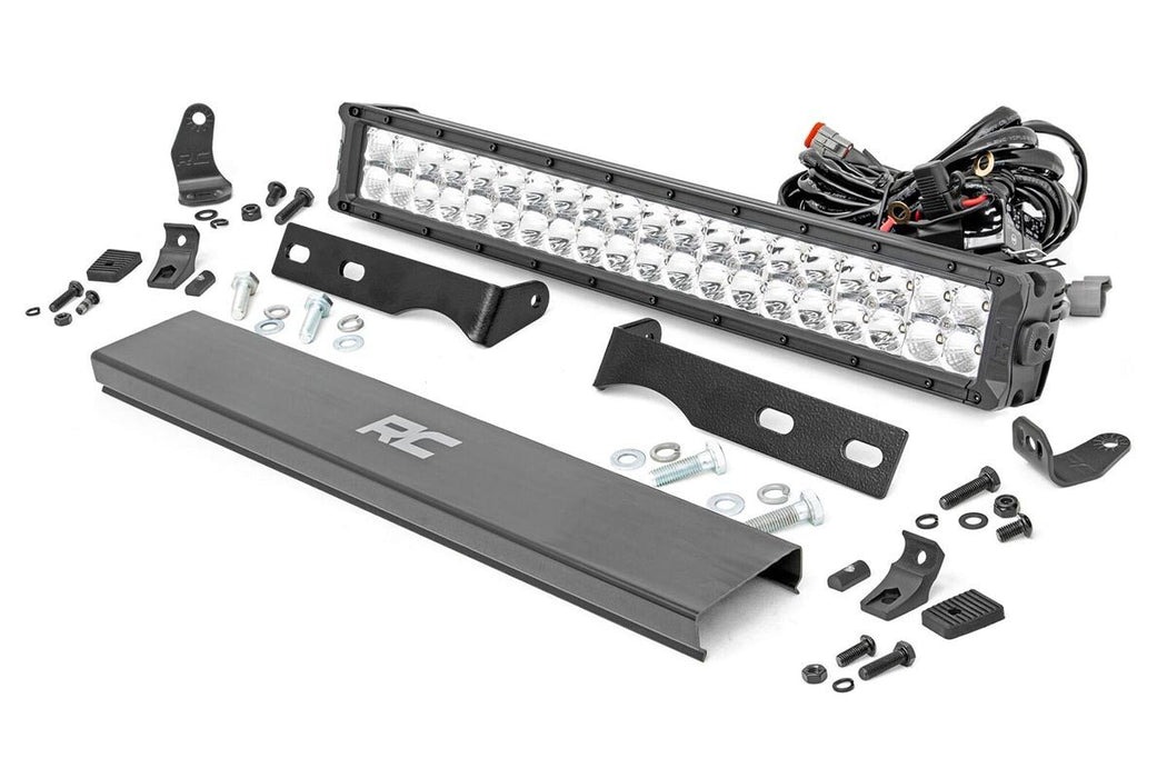 Rough Country compatible with Jeep 20In Led Bumper Kit Chrome Series W/ Amber Drl (11-20 Wk2 Grand Cherokee) 70776