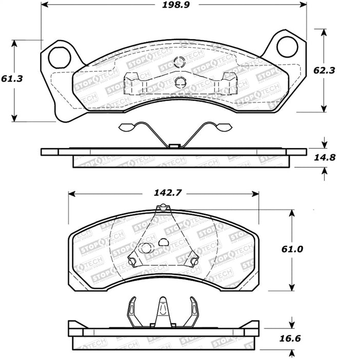 StopTech Street Brake Pads 308.0499