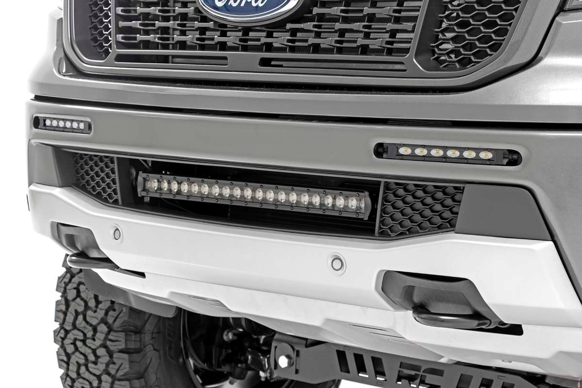 Rough Country Led Light Kit Bumper Mount 6" Black Slimline Pair Fits Ford Ranger (19-23) 70829