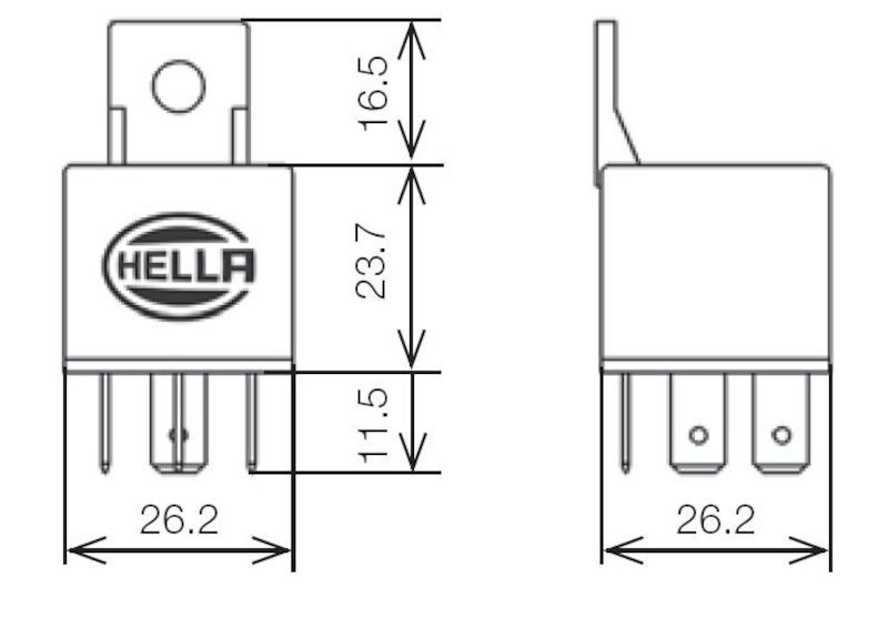 Hella RELAY MINI ISO 5P 12V SPST D87 DIO BKT 933791091