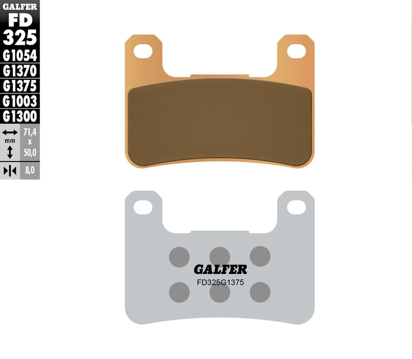 Galfer HH Sintered Ceramic Brake Pads (Front G1375) Compatible with 04-09 Suzuki GSXR600