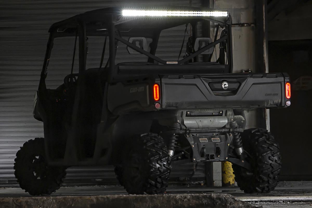 Rough Country Led Light Cab Mount 50" Black Dual Row Fits Can-Am Defender Hd 5/Hd 8/Hd 9/Hd 10 71019