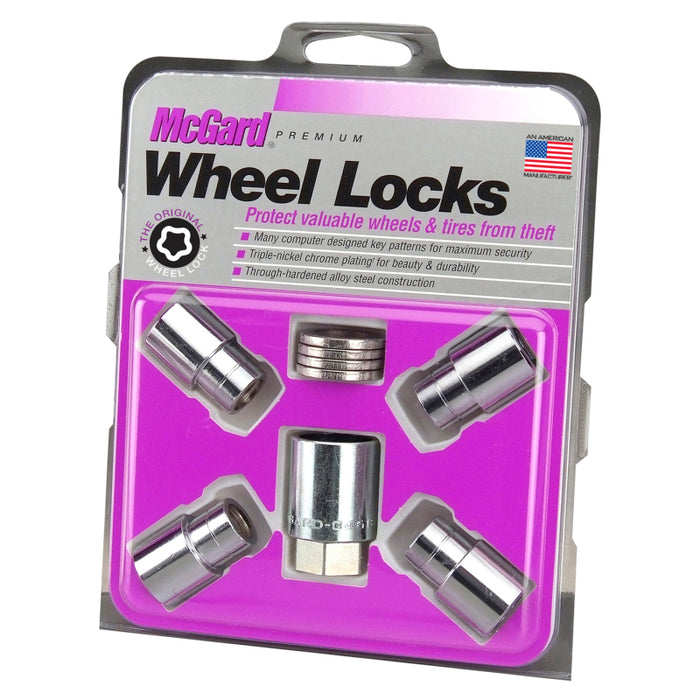 McGard Wheel Lock Nut Set 4pk. (Reg. Shank Seat) 7/16-20 / 13/16 Hex / 1.38in. Length Chrome 21122