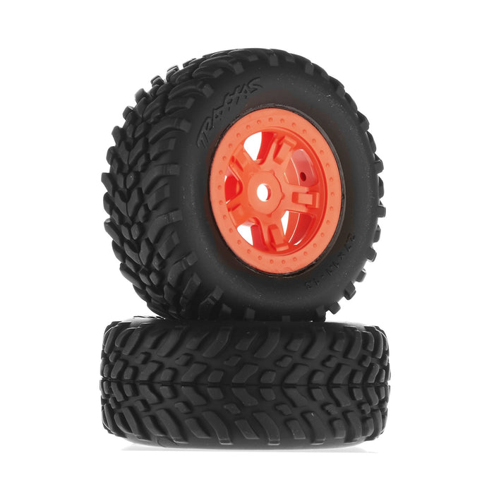 Traxxas Tires & Wheels SCT Orange Wheels Off-Road Racing Tires