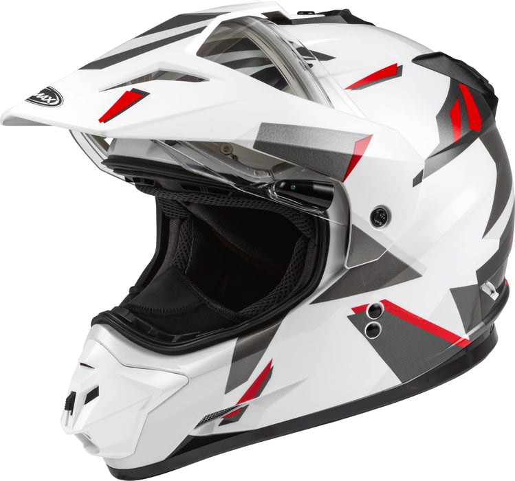 Gmax A4113015 Gm-11S Ripcord Snow Helmet W/Elec Shield Wht/Grey/Red Md