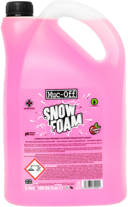 Muc-Off Snow Foam, 5 Liter - Biodegradable Car Wash Soap, Car Shampoo, Foam Cannon Soap - pH Neutral Bike Wash, Motorcycle Wash and Car Soap