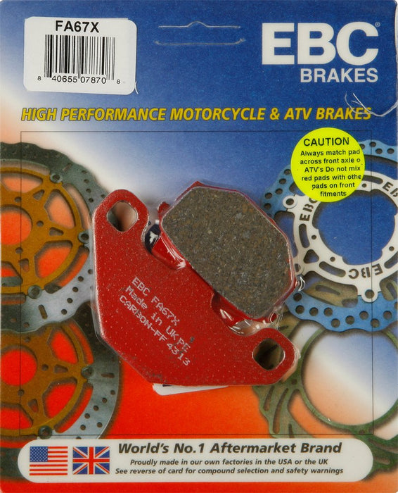 EBC Brakes X-Series Carbon Brake Pads Compatible for Kawasaki KDX200 1992