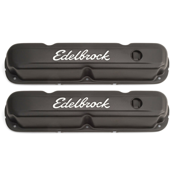 Edelbrock Valve Cover Signature Series Chrysler 1965-1991 318-340-360 CI V8 Black 4473