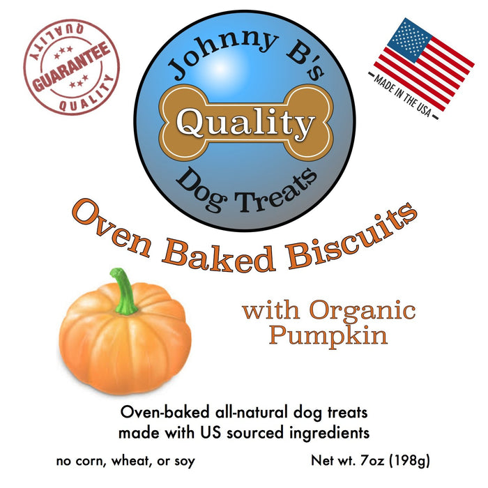 Oven Baked Pumpkin Dog Biscuits - 7 Oz (Package of 6 Bags)