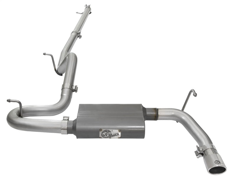 aFe Scorpion 2-1/2in Aluminized Steel Cat Back Exhaust 07-17 compatible with Jeep Wrangler V6-3.6/3.8L (4 Dr) 49-08044-1P