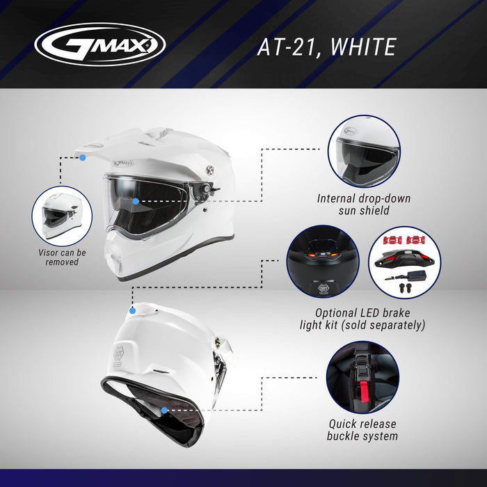 AT-21 Adventure Helmet White 2X