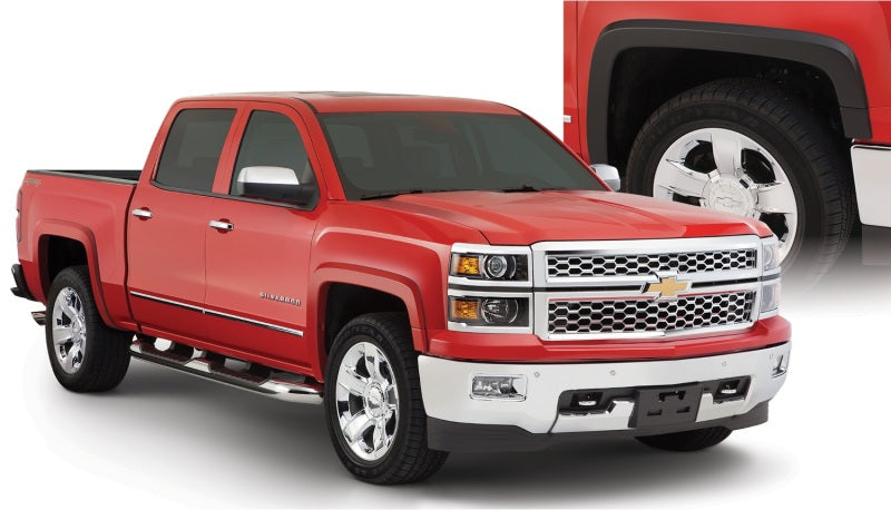 Bushwacker 15-18 Chevy Silverado 2500 HD Fleetside OE Style Flares 4pc 78.8/97.8in Bed Black 40956-02