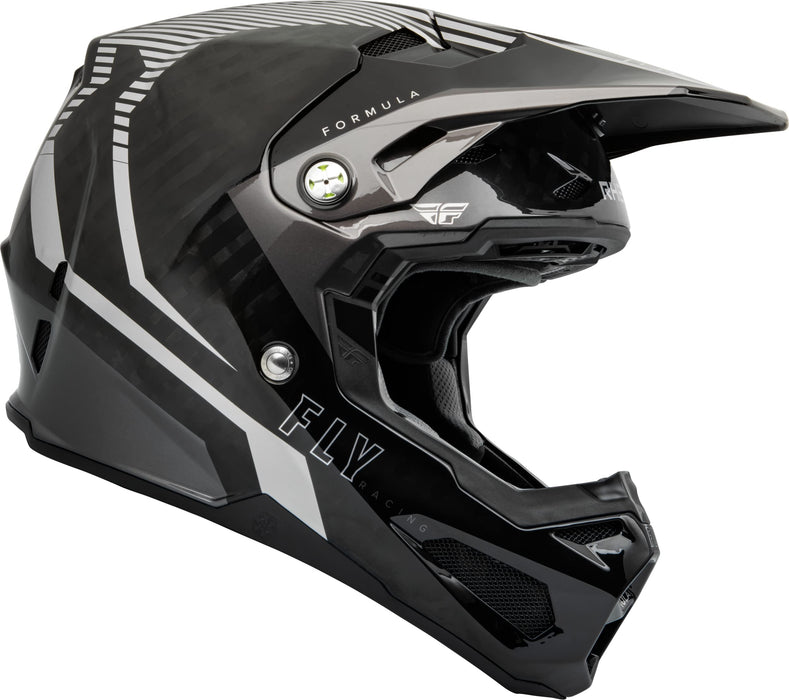 Fly Racing 2023 Adult Formula Carbon Tracer Helmet (Silver/Black, XX-Large)