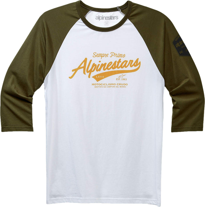 Alpinestars 1230-71505-6920-XL Script Premium Tee Military/White Xl