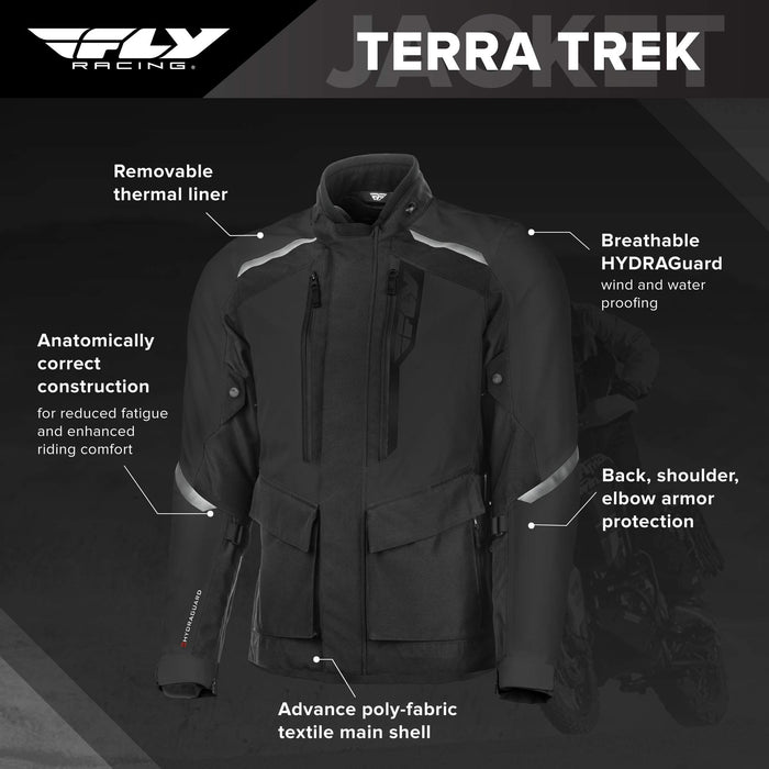 Fly Racing Terra Trek Jacket (Black, Small)