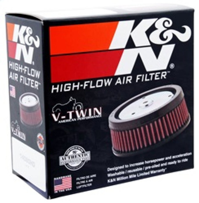 K&N 4in ID / 5.25in OD / 2in H Custom Assembly Filter designed to fit Harley-Davidson Motorcycles RK-320B