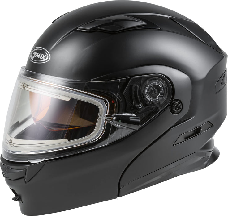 GMAX MD-01S, DOT Approved Modular Helmet, Electric Dual Lens Shield for Snow & Motor Sports, (Matte Black, XXX-Large)