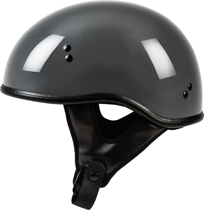 Highway 21 Motorcycle .357 Half Helmet (Grey, Small)