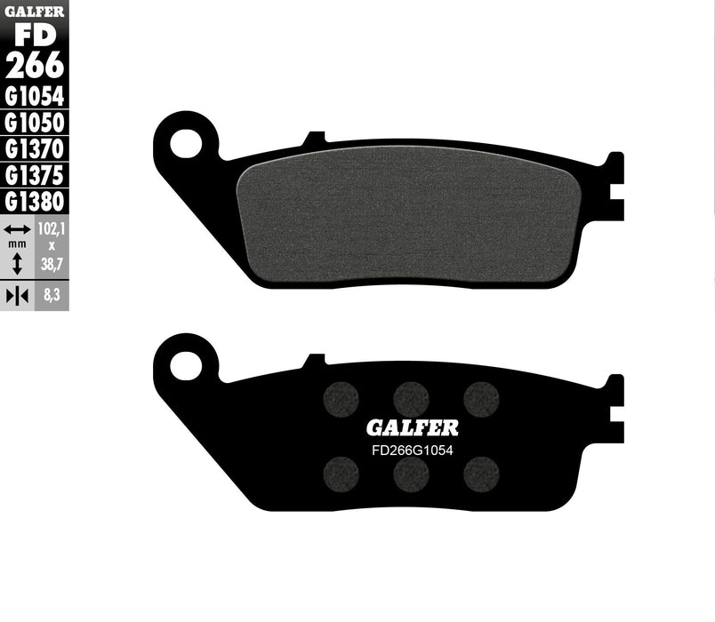 Galfer Semi-Metallic Brake Pads (Front G1054) Compatible With 17-19 KAWASAKI EX650E